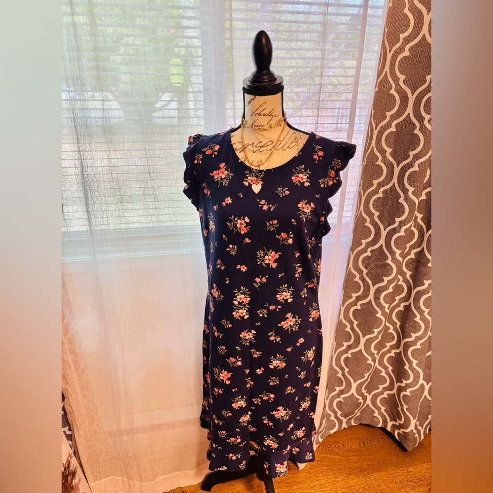 Old Navy Dark Blue Floral Apparel